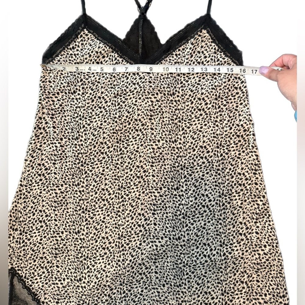 Victoria's Secret Animal Print Chemise with Black Lace NWOT - Picture 6 of 9